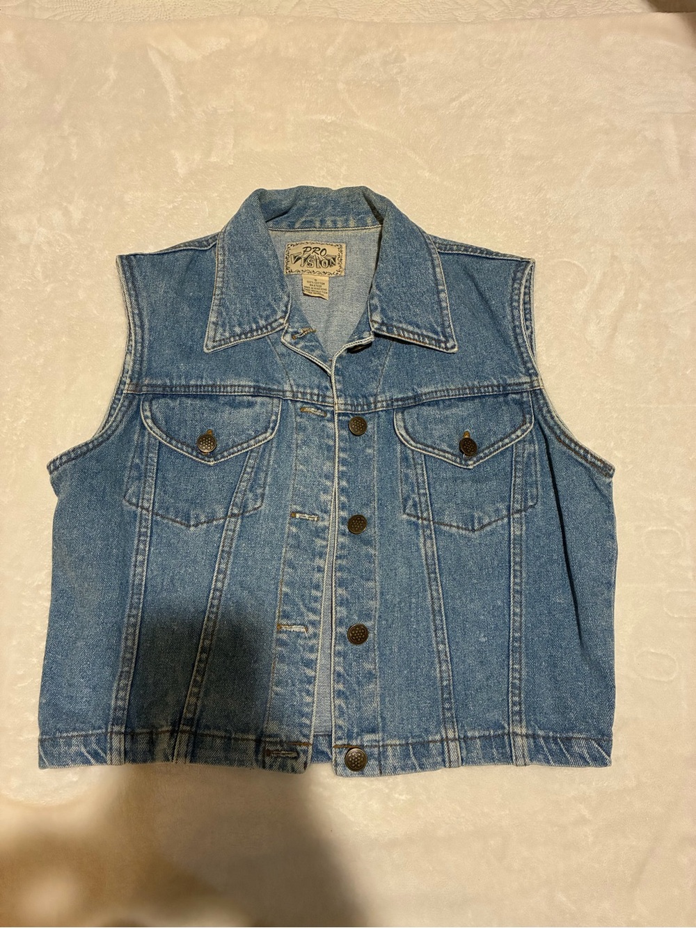 Women’s vintage jean vest